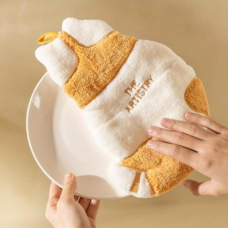 Ultra-Soft Coral Fleece Hand Towel- Absorbent & Quick-Dry for Kitchen, Bathroom,And Home Use Microfiber Cloth Cleaning Products