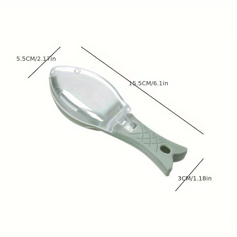 Manual Fish Scale Peeler with Lid - Scraper and De-scaler Tool for Kitchen Use