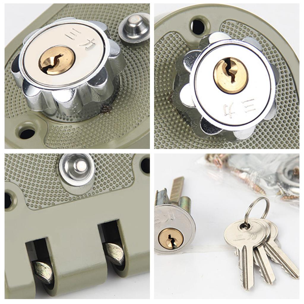 Retro Dual Opening Door Latch Easy Installation Metal Sliding Door Lock Secure Locking for Household & Commercial Use