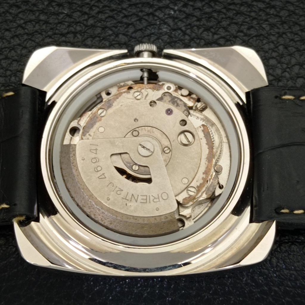BRUKT ORIENT AUTOMATISK 46941 JAPAN HERRE DATO BLÅ FARGE SKIVE KLOKKE a432832-2 R113-a432832