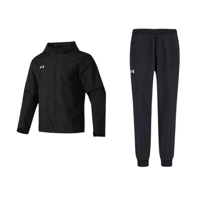 Top a Maniche Lunghe da Allenamento Outdoor con Logo Monocolore Confortevole a Vita Media Semplici Pantaloni Lunghi Tuta Sportiva Casual 21600705-001+23600401-001