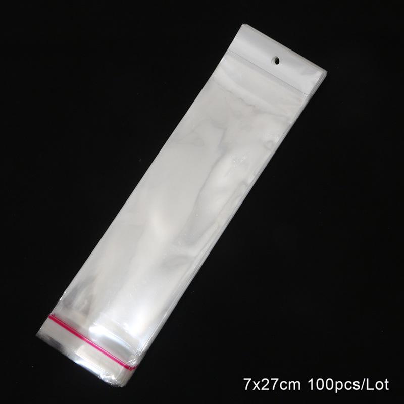 Transparenter OPP-Beutel - Multi-Spec Armband-/Halskettenverpackung mit Aufhängeloch (Klein, Mittel, Groß)