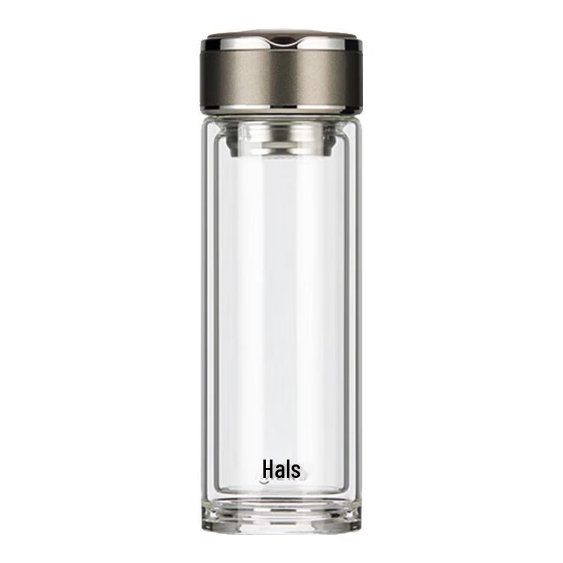 HAERS Elegant Double-Layer Glass Water Cup