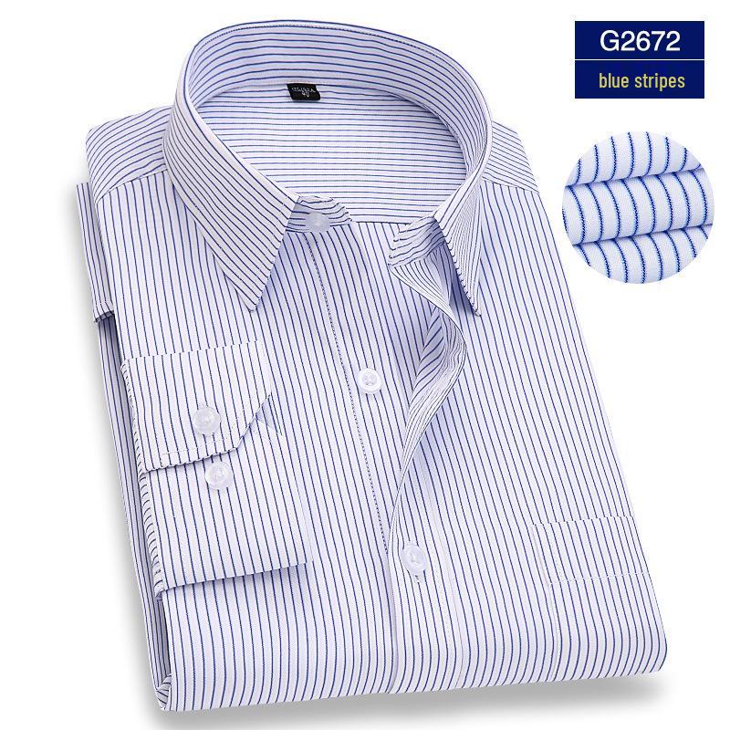 Herre Profesjonell Langermet Hvit Businessskjorte med Brodert Logo, Rynkefri.