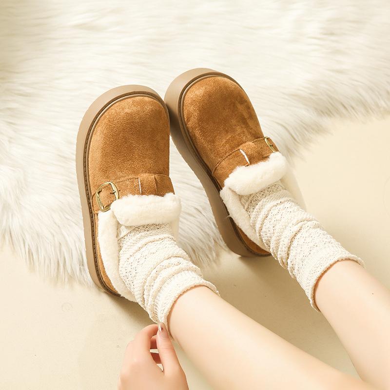 Women's Soft Elastic Winter Warm Cold Padded Snow Boots Thick Bottom Non-slip Wear Outdoor Leisure Sports Cotton Boots Fur Shoes