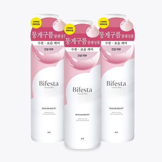 Bifesta Cleansing Mousse Foam Serum Moist Triple Plan (200gX3)