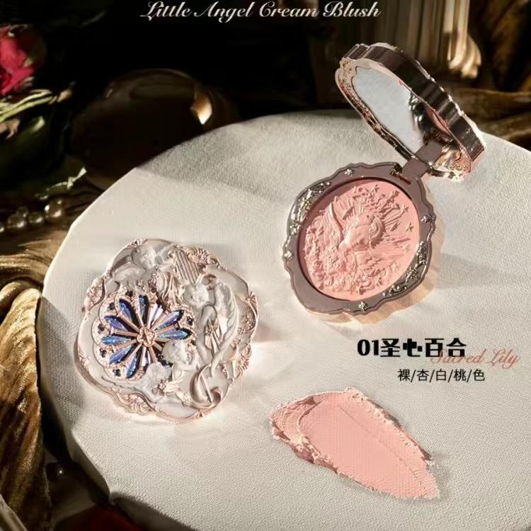 Flower Knows Gods Embossed Blush Purple Red Nude Natural Monochrome Rouge Matte Concealer Private Label Makeup Blusher