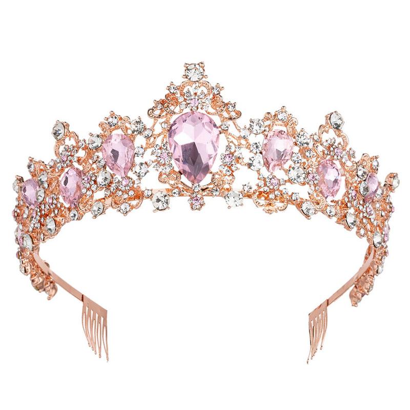 Великолепная розовая хрустальная корона — фото 6
