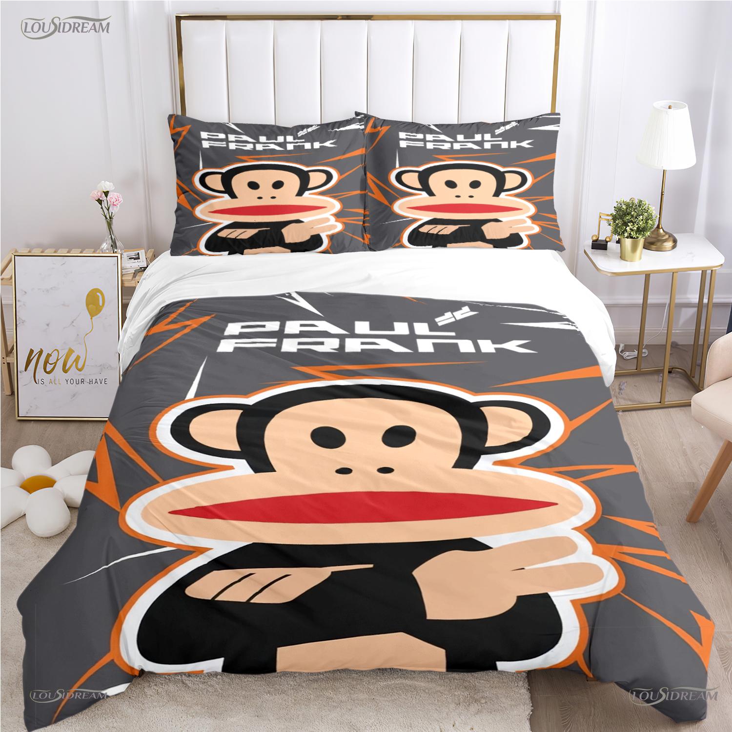 

Cute P-Paul F-Frank Cartoon Anime Duvet Cover Funny Kawaii Bedding Set Soft Quilt Cover And Pillowcases Single/Double/Queen/King US King(264*228cm)3pcs