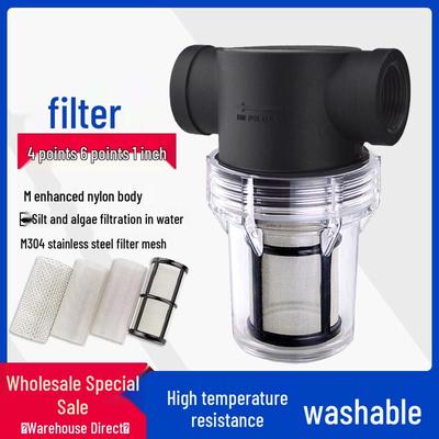 Filtro a rete in acciaio inossidabile resistente al calore con interfaccia a filettatura interna lavabile (1/2", 3/4", 1")