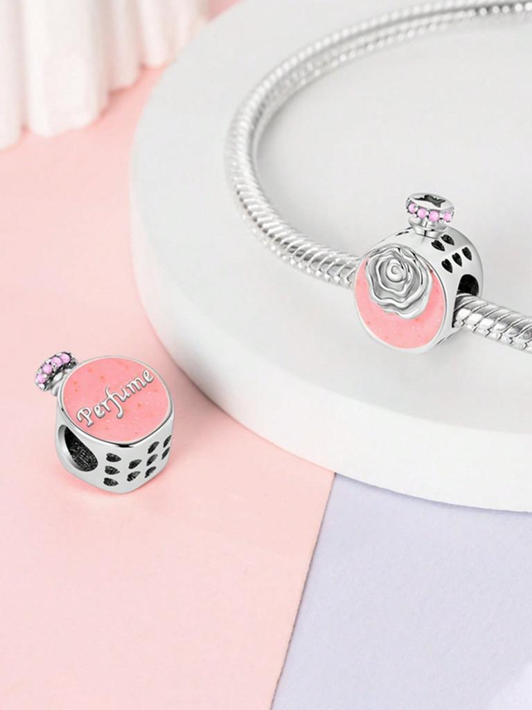 Charms Plata Little Girl Rabbit Bow Beads Charm Copper Plated Fit Charms Copper Original Bracelet For Jewelry Making Diy Charm
