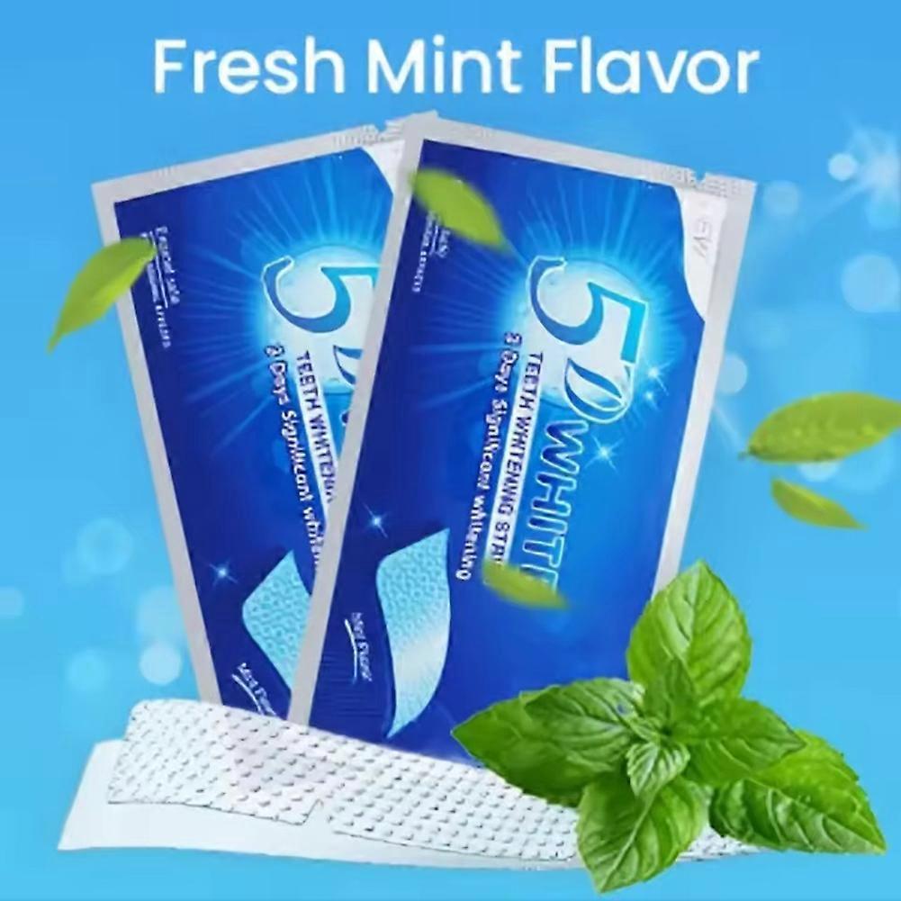 5D Teeth Whitening Strips 14Pcs Non-Sensitive Teeth Whitening Kit Advanced Teeth Whitener Strips Whitening Teeth
