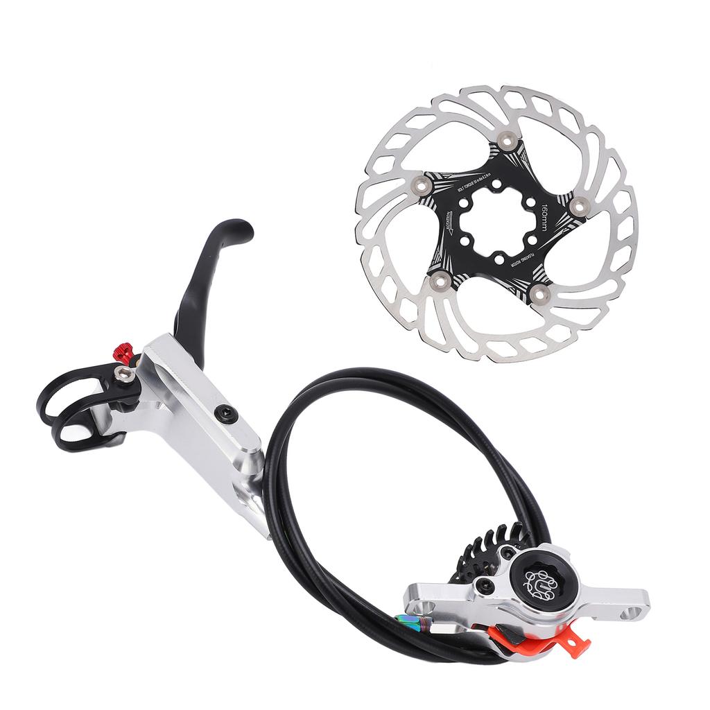 MEIJUN Fahrrad-Scheibenbremsensatz Fahrrad-Scheibenbremsen-Umrüstsatz für Rennrad-MountainbikesSilber