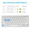 Portable Wireless Bluetooth Keyboard, Mini 78-Key Compact Keyboard for iPad, Mac, Android, Arabic/Spanish/French/Korean/Russian/Thai Keyboard (Russia)