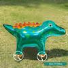 1/3Pcs Sika Deer Lion Triceratops Crocodile Rooster Walking Animal Balloons Large Animal Balloon With Wheels For Kids Toys