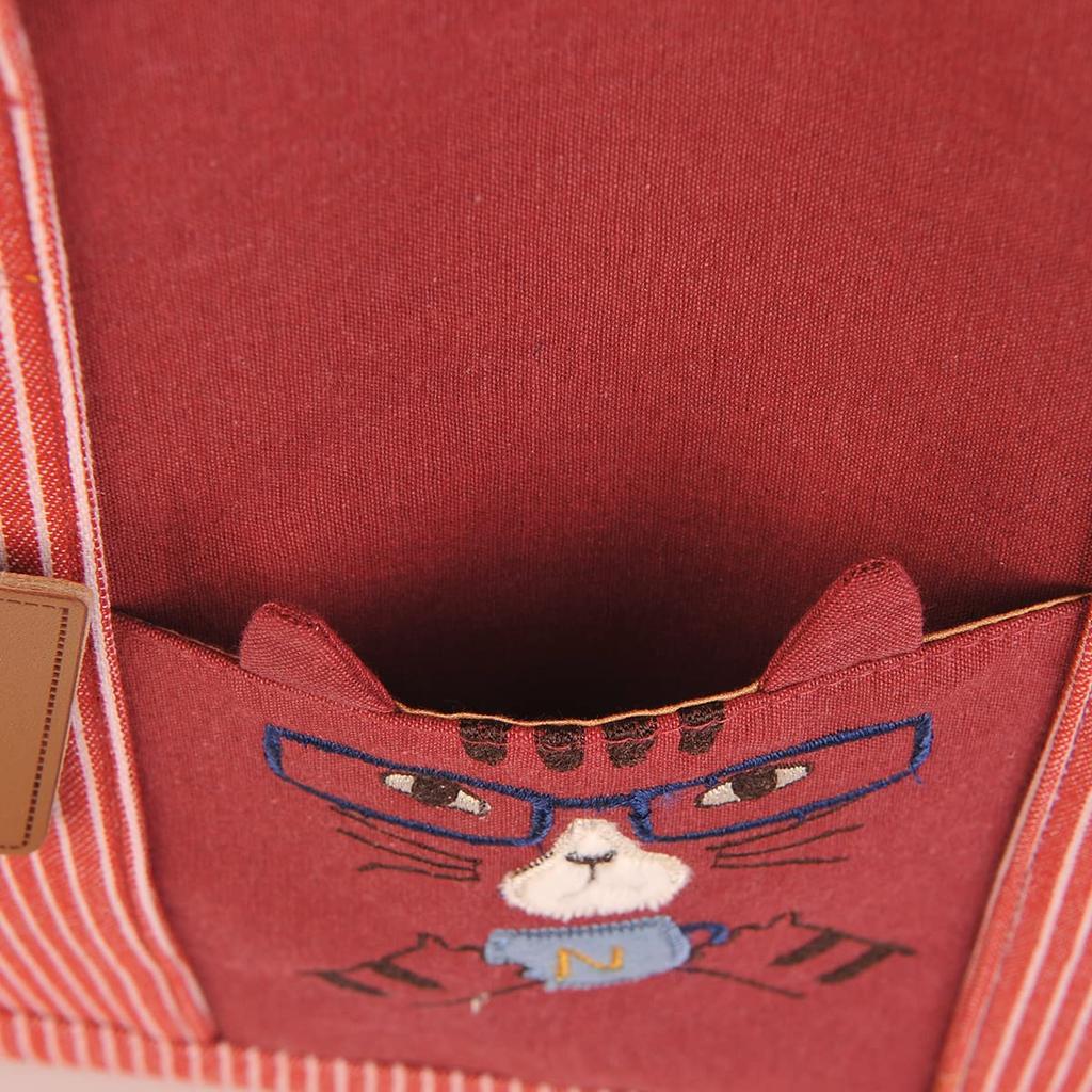[Kusuguru Japan] Geteilte Katzentasche, Mittel, RD