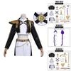 Kpop Demon Hunters Anime Character Black Gold Halloween Role Playing Costume With Faux Leather
