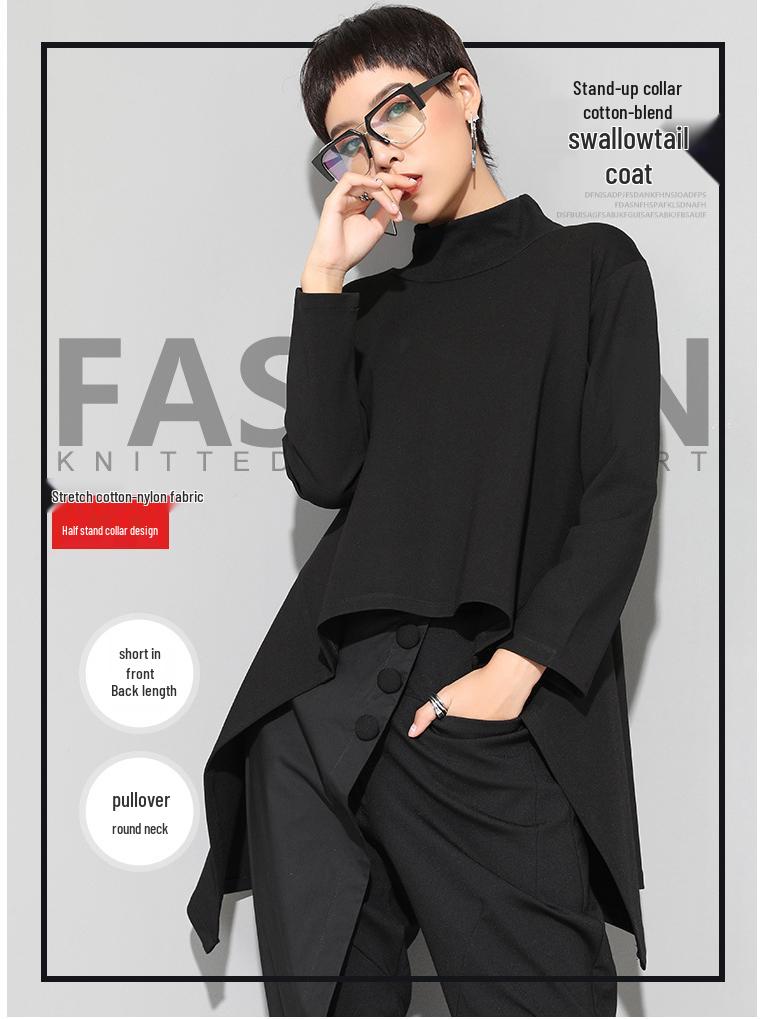 European & American Trendy Women's Slimming Long-Back Shirt - Autumn/Winter Versatile Style