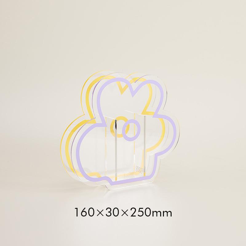 Ins-Stil Acrylvase Kreative Kunst Wellige Blume Hydroponische Blumenanordnung Tischdekoration Transparente Vase