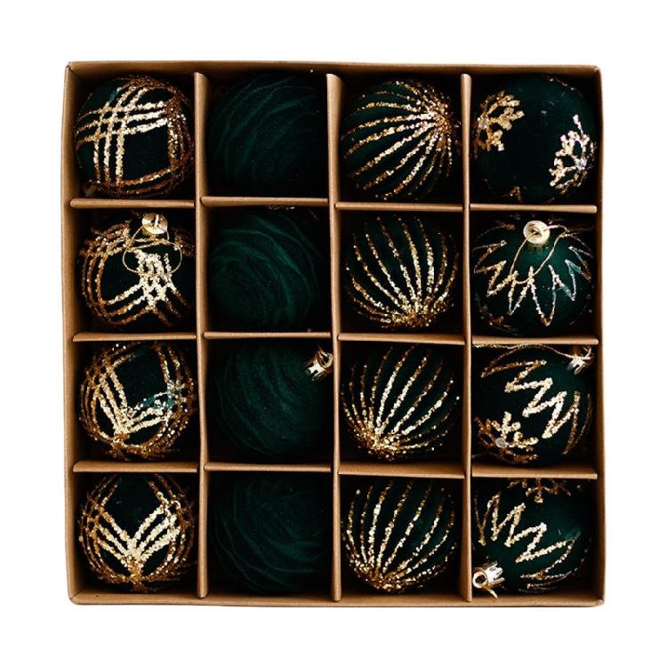 Zestaw 16 Stylowych Bombek na Choinkę Zawieszka Kolorowe Dekoracje Świąteczne Festiwalowe Ozdoby na Drzewko