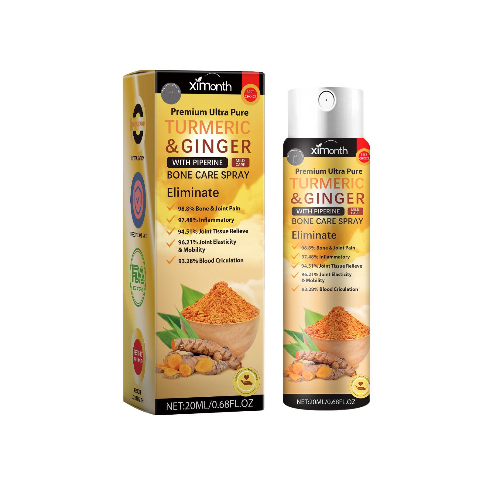 

Ximonth Turmeric Joint Care Spray Body Massage Care Moisturizing Pampering Joint Topical Care Spray