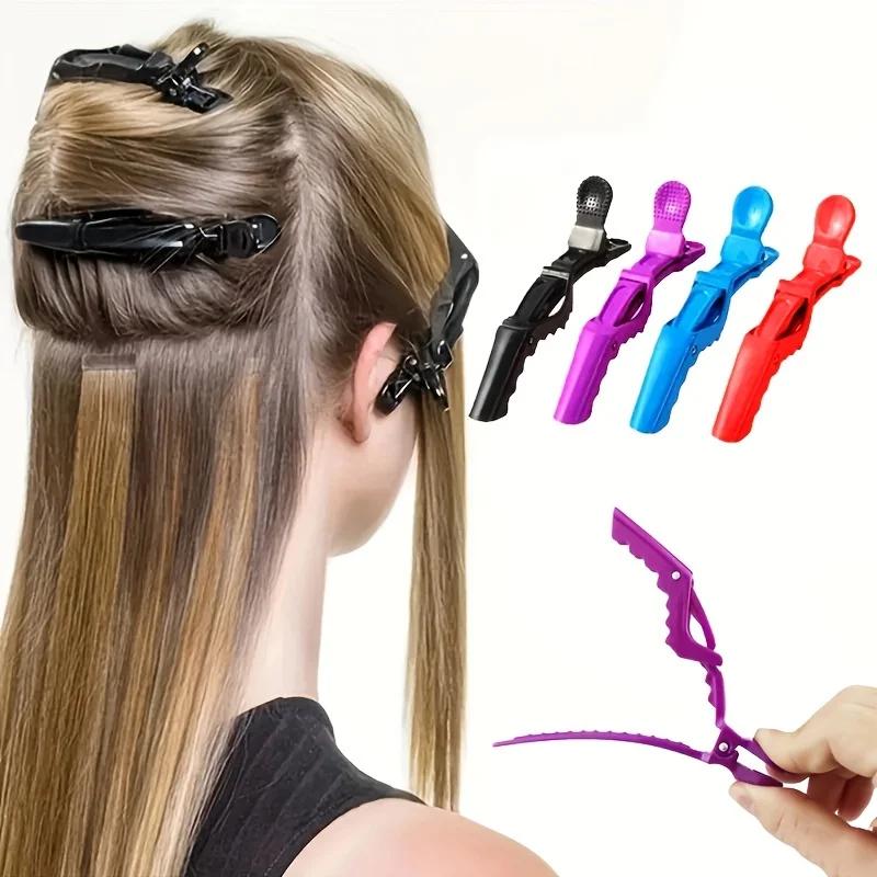6Pcs/Set Alligator Hair Clip Hairdressing Clamps Plastic Hair Claw Professional Barber For Salon Styling Hairpins Hair Accessor