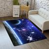 Blue Universe Outer Space Area Rug for Boys Bedroom Planet Printed Throw Rugs Starry Sky Carpets for Living Dining Room Decor