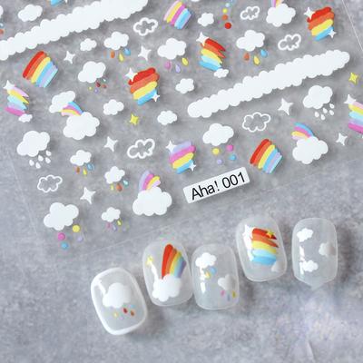 Sevimli Karikatür Hayvan Tırnak Çıkartmalar Kendinden Yapışkanlı Nail Art Slider Çıkartmaları DIY Nail Art Süslemeleri