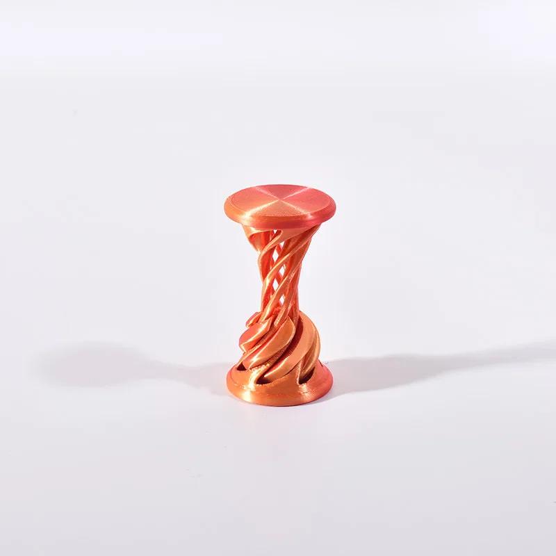 3D tištěná hračka se spirálovým kuželem Nemožný průchod pyramidou Socha průchodem pyramidou Hračka Mini Vortex Thread Illusion