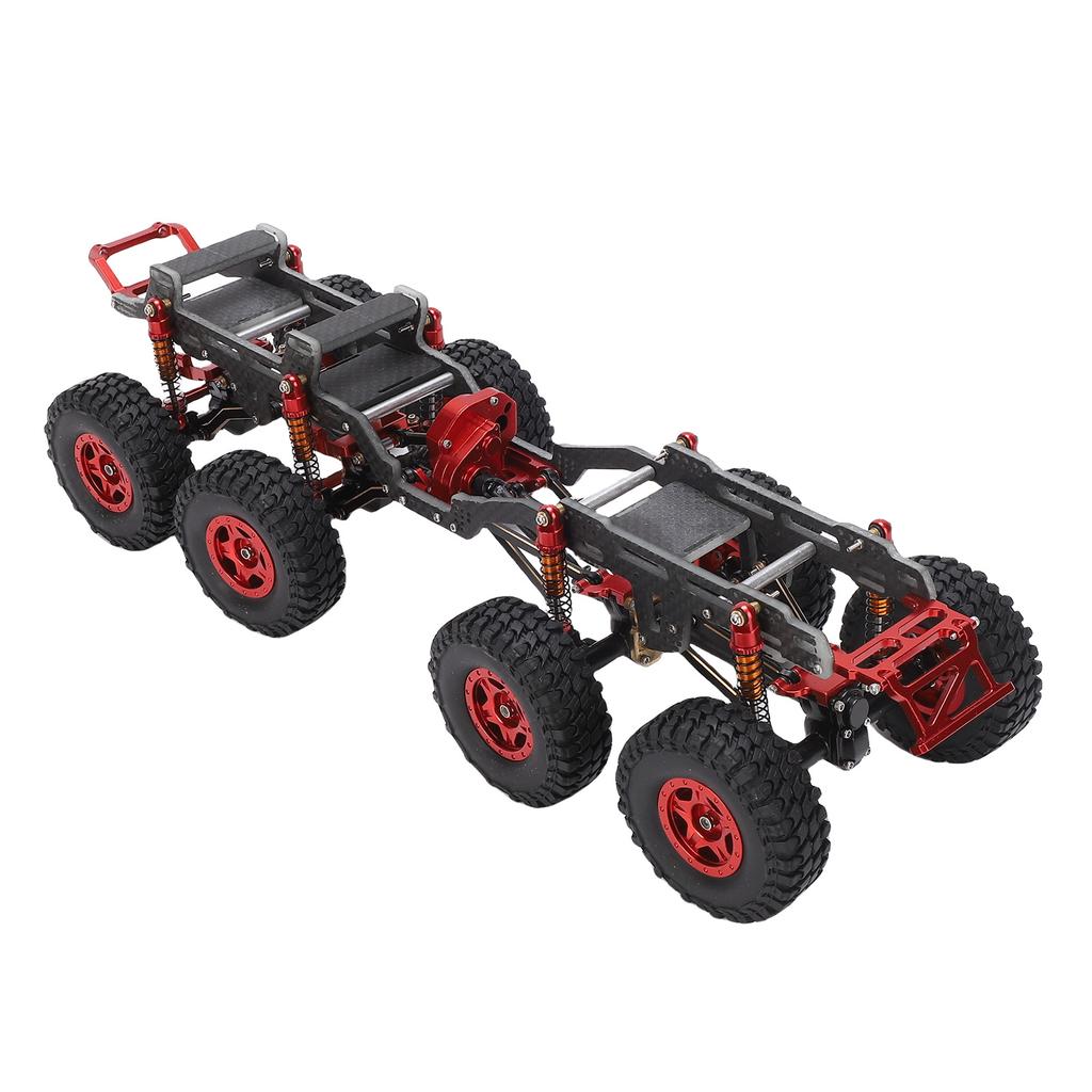 Carbon Fiber RC Car Chassis Frame Replacement for Axial SCX24 RC Car 8x8 Low Center Gravity Chassis Refit Kit Black Red