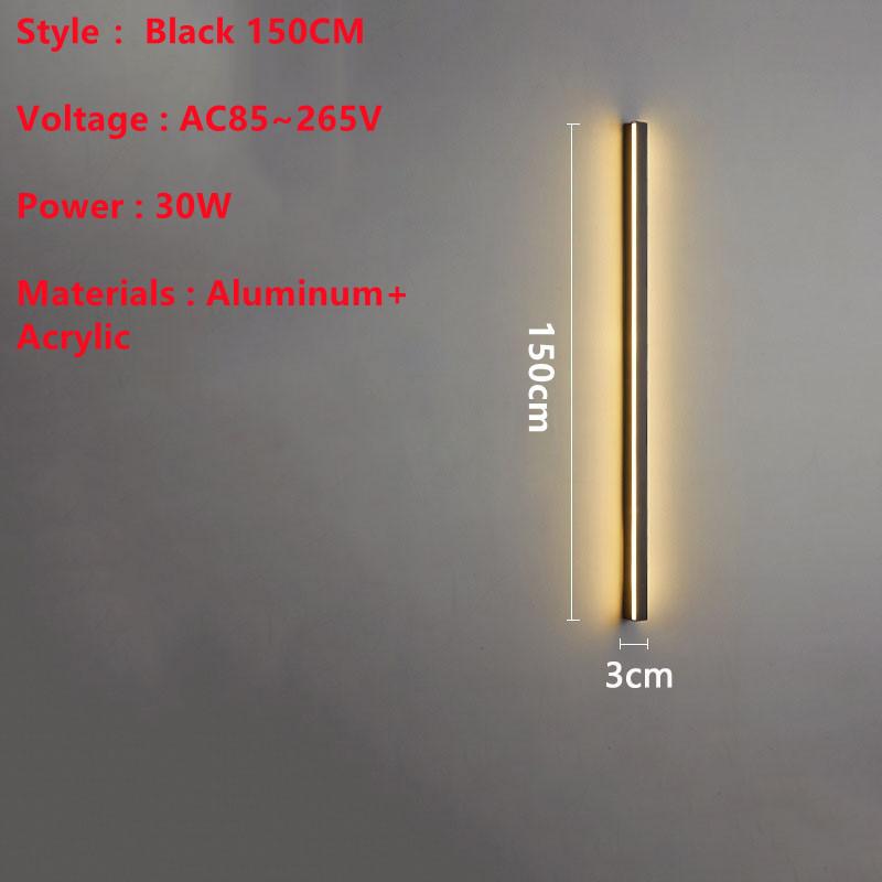 Superlange minimalistische LED-Wandleuchte AC85~265V 200CM Linien-Wandleuchte Für Innenbereich TV-Hintergrund Flur Wohnzimmer Villa Dekoration