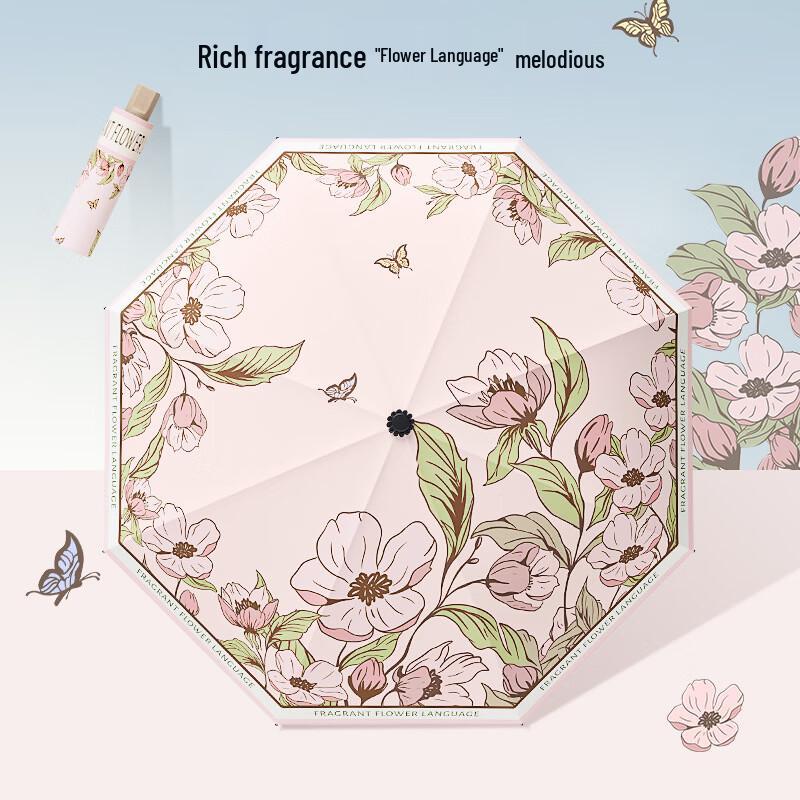 OEING Women s Manual Floral UV Protection Folding Umbrella