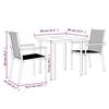 VidaXL 3-piece Garden Dining Set Black Textilene and Steel 3187041