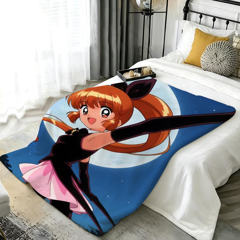 Anime S-Saint Tail Throw Flannel Blanket Perfect for Sofa Office Bed Travel Sleep Read Relax Camping four season use