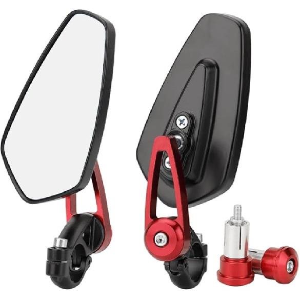 7/8" Motorcycle Mirrors,Bar End Rear View Mirrors Compatible With Honda Grom,Ducati, Suzuki,Yamaha, Kawasaki And More (BLUE)