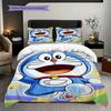 Ropa de cama Doraemon Azul Lindo 1 Funda Nórdica 2 Fundas de Almohada Sin Relleno Juego de Ropa de Cama Funda Nórdica y Funda de Almohada Regalo de Navidad Cumpleaños
