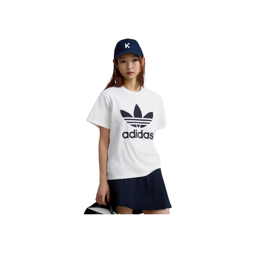 adidas Dámske tričko s potlačou loga Originals Trefoil Biele IB7420
