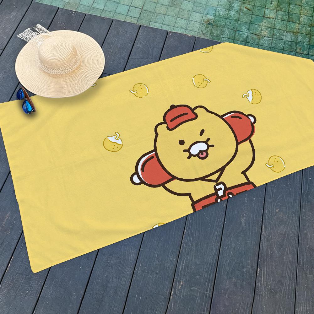 K-Kakaos Cartoon Friends Towel Drying Bath Towel Applicable To Light Swimming Camping Yoga Beach Out