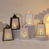 Trapezoid Ramadan Lantern Light Retro Multicolor Eid Mubarak Ornaments Warm Light Star Moon Castle Electric Candle