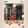 American retro jeans men's new spring and autumn tide brand old splicing tooling pants men's autumn casual pants