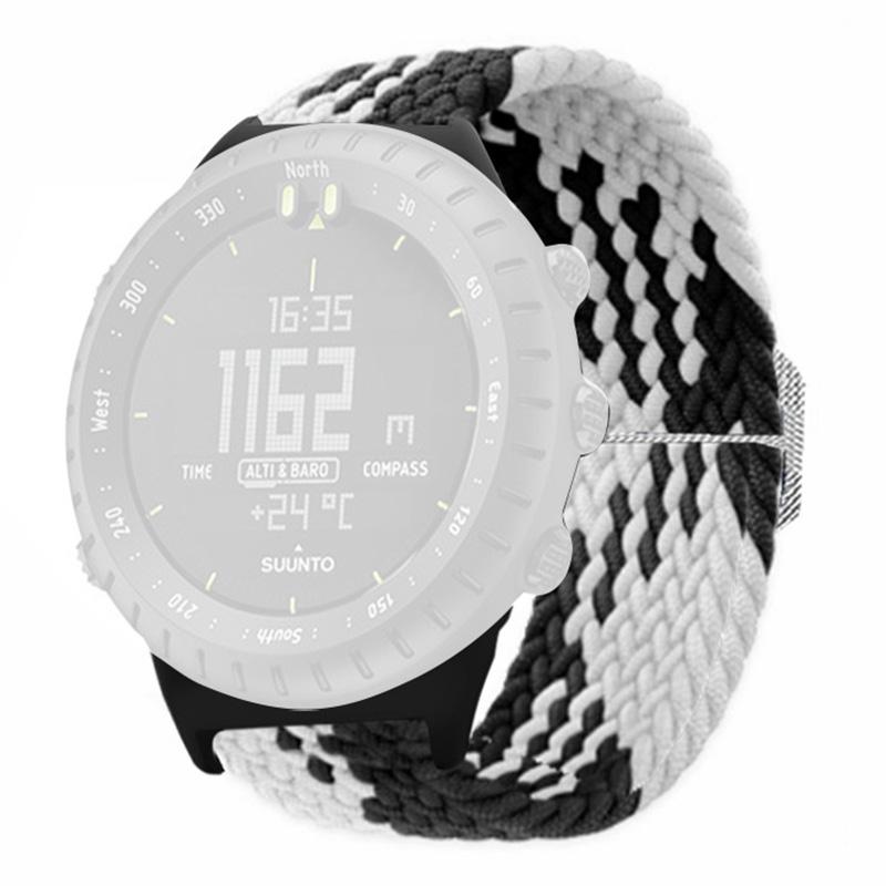 For Suunto Core Watch Band Stretchy 22mm Soft Nylon Elastic Braided Strap