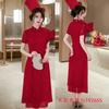 Fashion loose version long Aodai cheongsam dress women's 1011 summer new item covering meat and looking thin daily wear dress