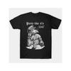 Men's Vintage Plague Doctor T-Shirt - Medieval Plague Doctor And Bubonic Plague Design, 1347-1351 Historical Print, Black Casual Round Neck Short