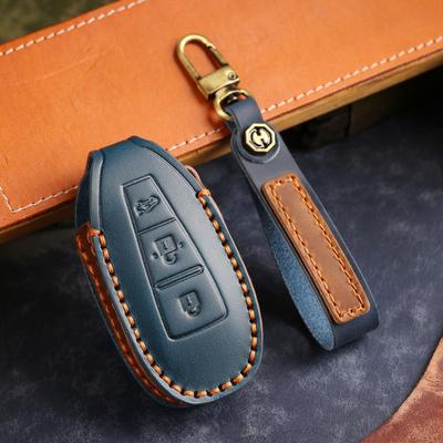 Housse de clé en cuir véritable pour Suzuki Vitara, Fengyu, Xiaotu, Qiyue - Coque de clé intelligente avec boucle