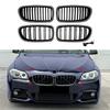 For BMW 5 Series F10 F11 2011-2017 High Quality ABS Single Line & Double Lines LED Kidney Grille Front Racing Grills Gloss Black