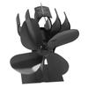 4 Blade Fireplace Fan Aluminium Alloy Heat Powered High Temperature Resistant Stove Fan for Home