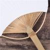 DIY Blank Paper Fan Bamboo Handle Children's Hand Painting Double sided Round Fan Art Material Fan  1PC