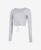 Grande Line Elflex Rib Lace-Up Long Sleeve_4 Colors