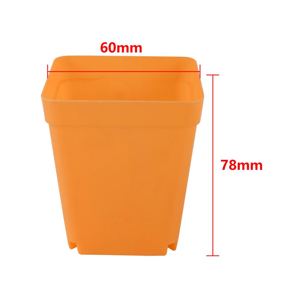 Mini Square Flower Pots Colorful Succulent Seedling Trays Plastic Nursery Planters DIY Plant Grow Boxes Garden Home Office Decor