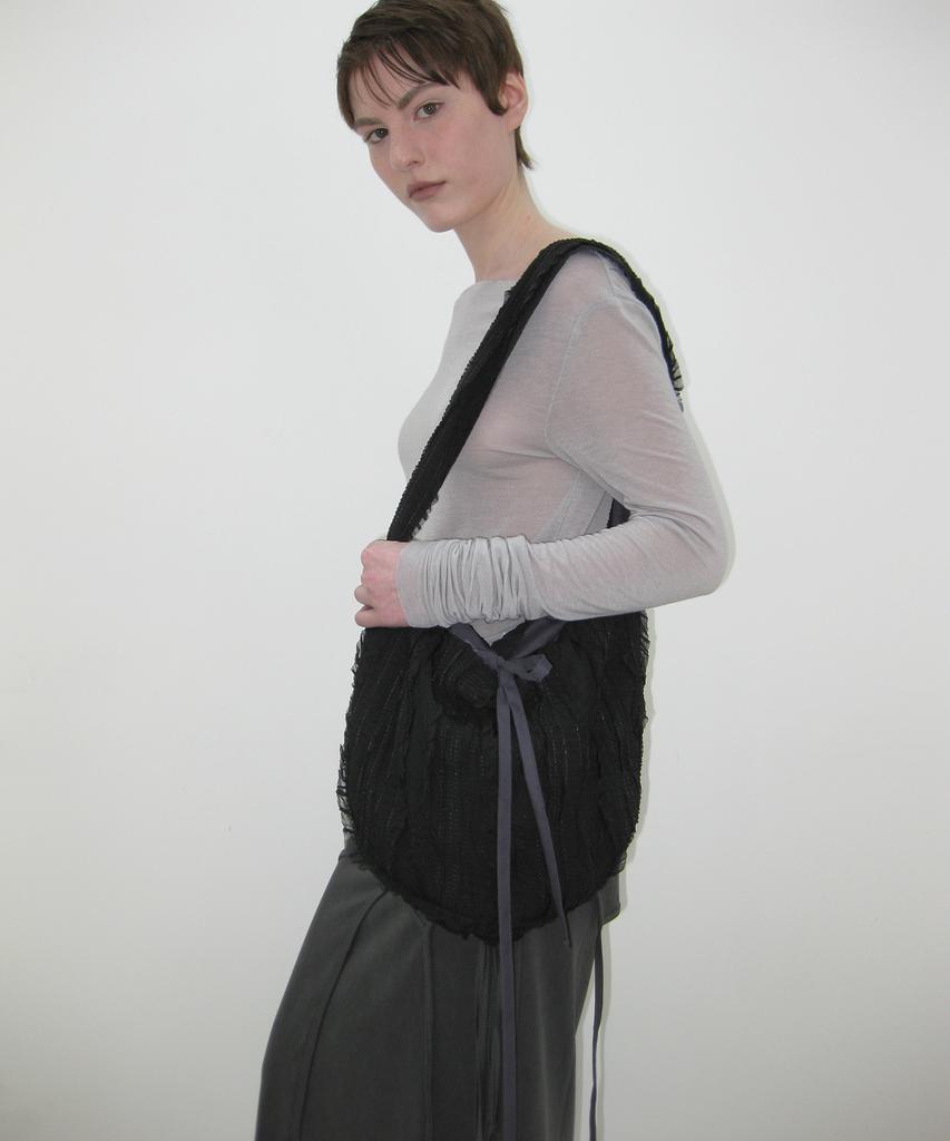 Cacele Ripple Shoulder Bag, Black